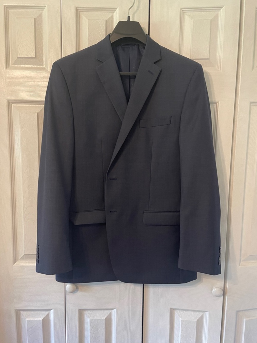 Collection by Michael Strahan Men's Tailored Dark Blue Two-Button Suit Jacket